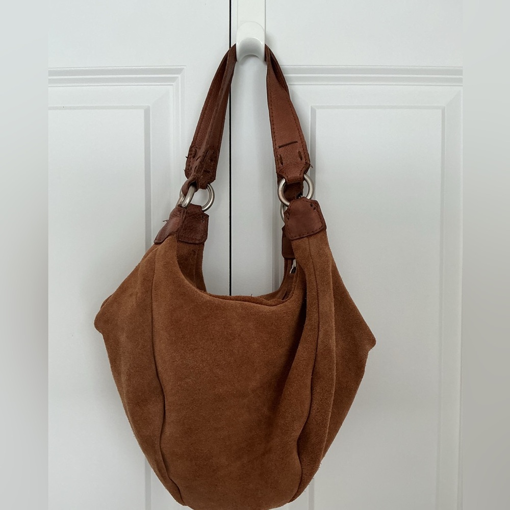 Free People NWOT Tan Suede Mini Tote Bag